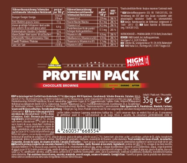 Produktbild X-TREME Protein Pack-Riegel Schoko-Brownie, 24 x 35 g